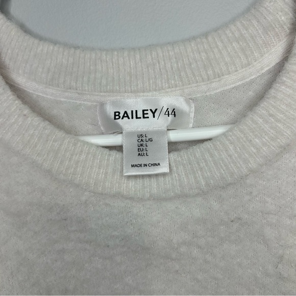 Bailey 44 Sundry Stripes Mock Neck Cozy Sweater Oyster White Black Size Large - Picture 5 of 8